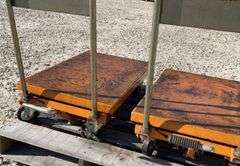 2- 17"x27" rolling hydraulic lift carts