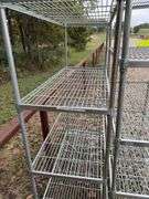 2 metal rolling shelves up to 4' wide