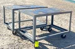 2- 30"x4' rolling steel utility carts