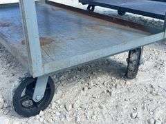 2- 30"x5' rolling steel work carts
