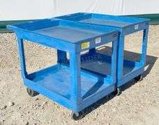2- 2'x3' poly rolling utility carts
