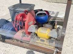 4'x4' rolling shop cart w/ welder & welding supplies