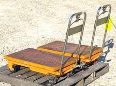 2- 17"x27" rolling hydraulic lift carts