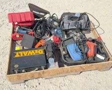 Group of corded electric shop tools