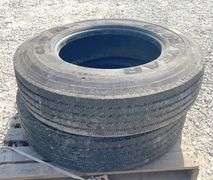 Pair of 10R22.5 truck tires
