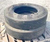 Pair of 10R22.5 truck tires