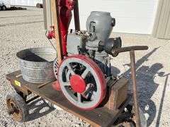 Monitor 1 1/4 hp stationary engine w/ water pump & cart