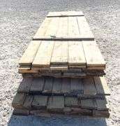 Group of rough sawn oak lumber up to 12.5' long