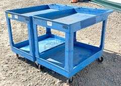 2- 2'x3' poly rolling utility carts