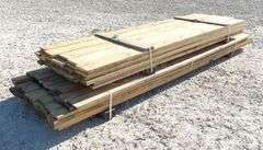 Group of rough sawn oak lumber up to 12.5' long