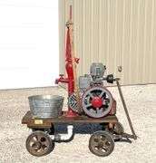 Monitor 1 1/4 hp stationary engine w/ water pump & cart