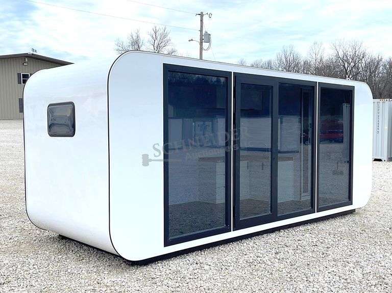 Unused 7.5'x20’ portable cabin w/ restroom