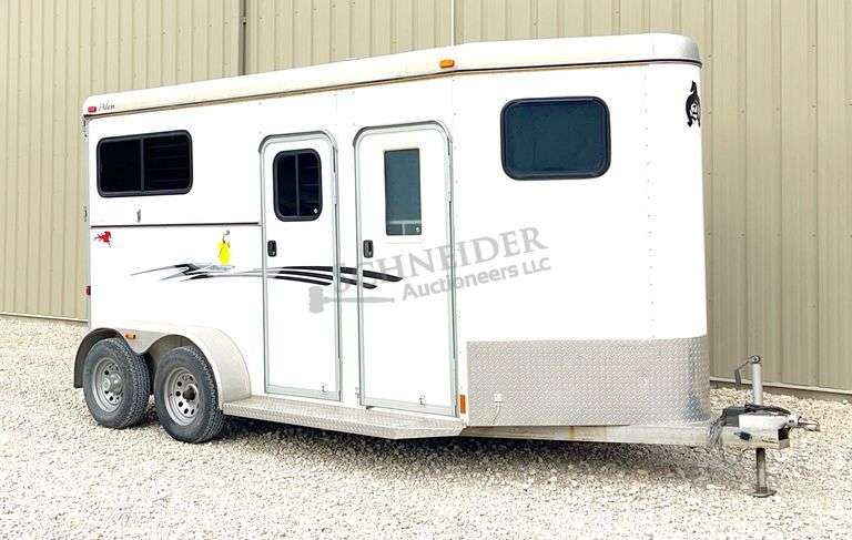 2008 Adam 2-horse straight load horse trailer