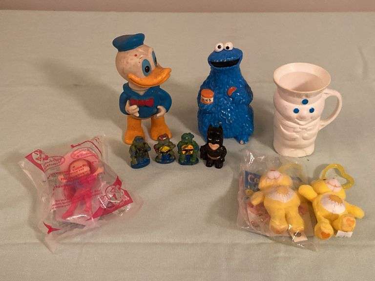 Misc toys, Pillsbury cup, Care Bear key chains
