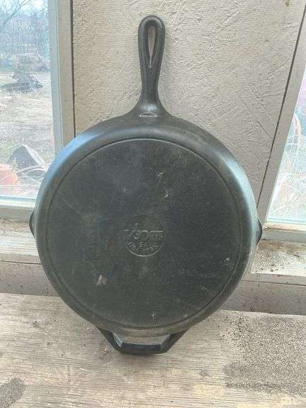 Two Lodge cast iron skillets. 10 in & 12 in.