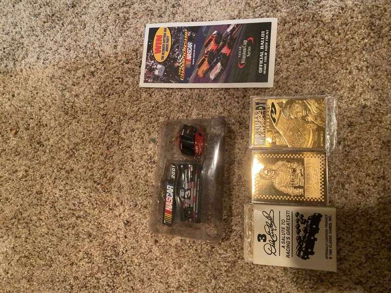 Dale EARNHART SR RACE CAR  , COLLECTOR GOLDEN CARDS AND NASCAR BALLET