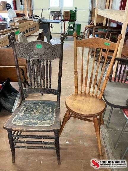 ANTIQUE OAK Wooden Chairs