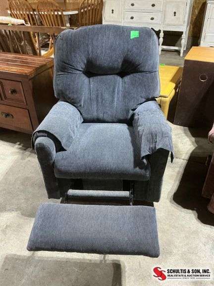 Blue Upholstered Recliner