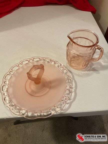 Pink Depression Glassware Set