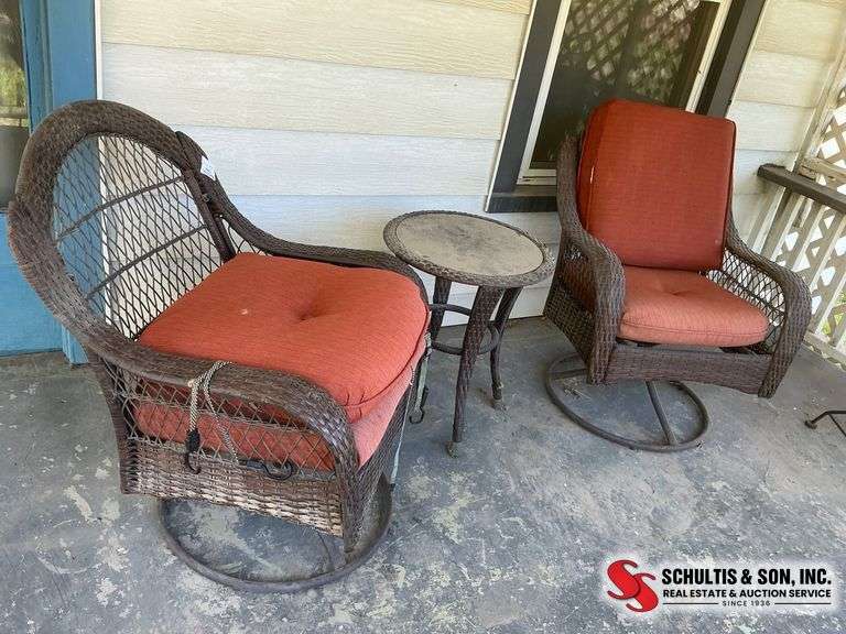Wicker Patio Chair Set