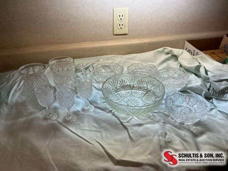 Cut Glassware Serving Set