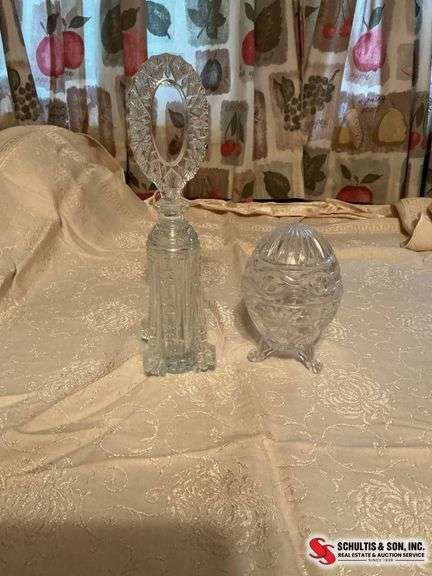 Cut Glass Vanity Set