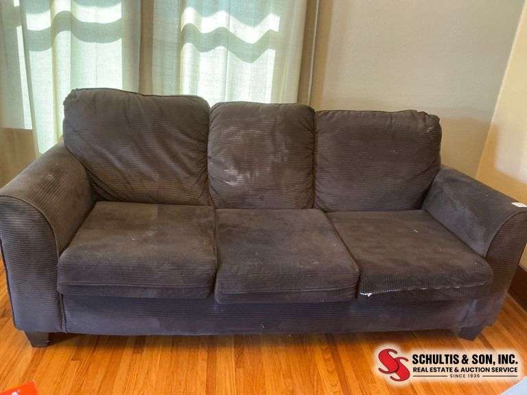 Gray Corduroy Sofa