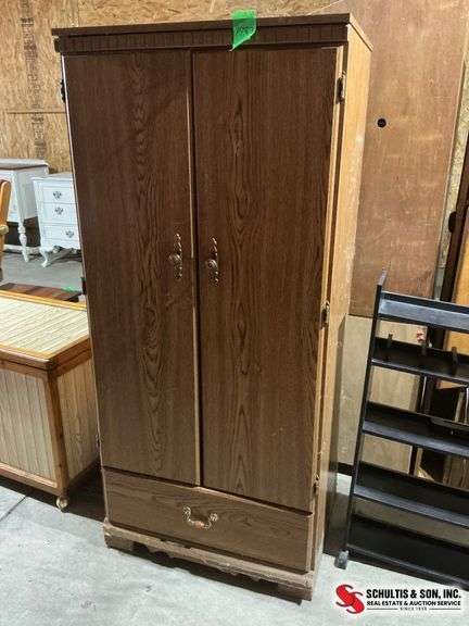 Wood Veneer Wardrobe Cabinet