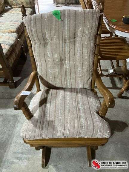 Upholstered Wooden Rocker