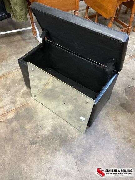 Black Storage Ottoman