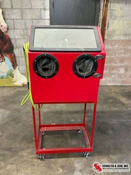 Red Abrasive Blast Cabinet