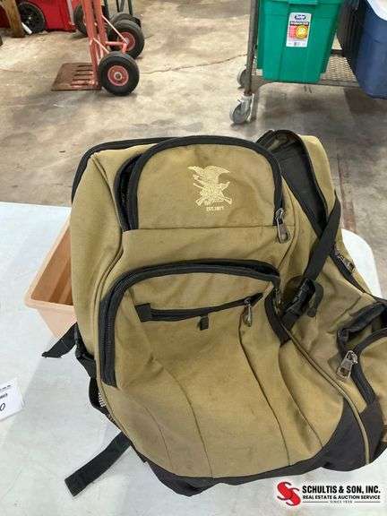 Green Backpack And Bin