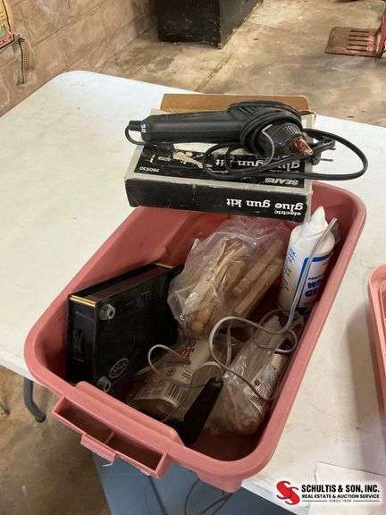 Plastic Bin With Tools