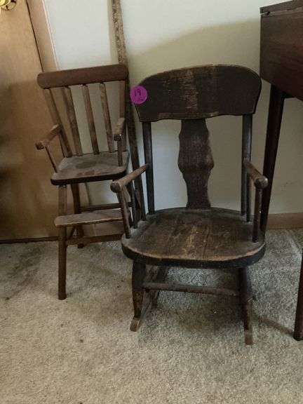 Wooden chair & rocker