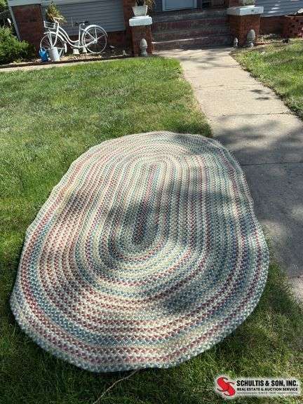 Bigger oval braided rug