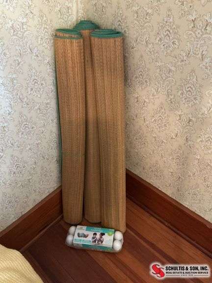 ￼ three woven mats and ￼Easter eggs