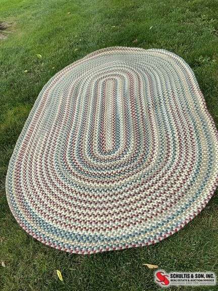 Braided oval rug