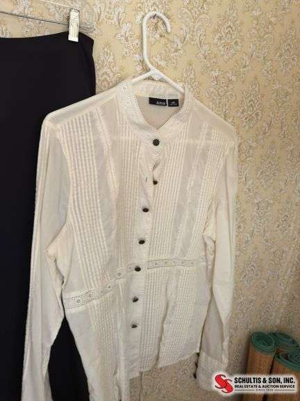 Black and white western skirt and blouse
