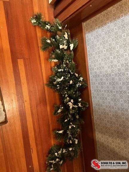 ornaments and a wintry swag