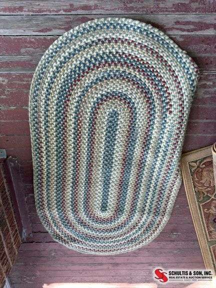 Braided oval rug