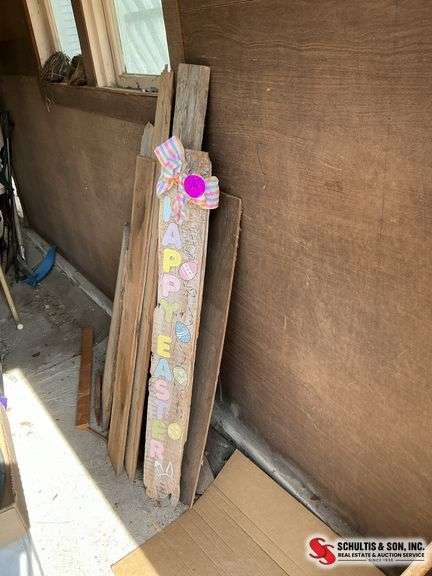 Old Barnwood for decorations, and happy Easter side
