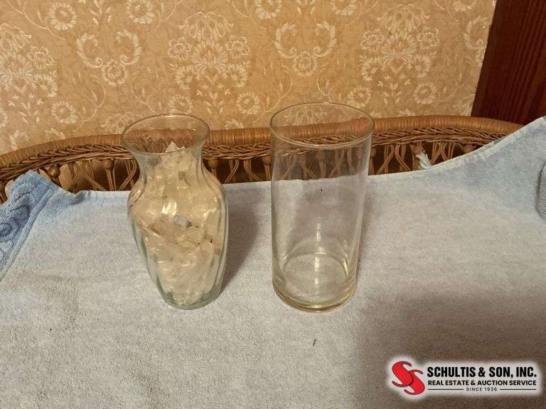 tall cylinder glass vases- glass pitcher- and other unique glassware ￼￼