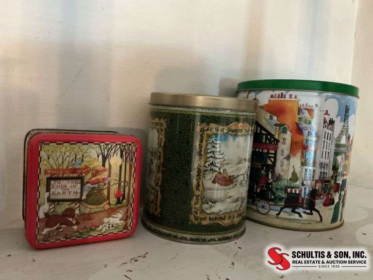 Assortment of tins