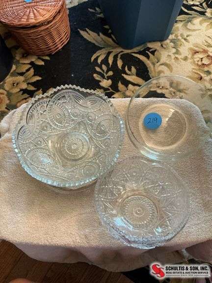 Vintage glass bowls