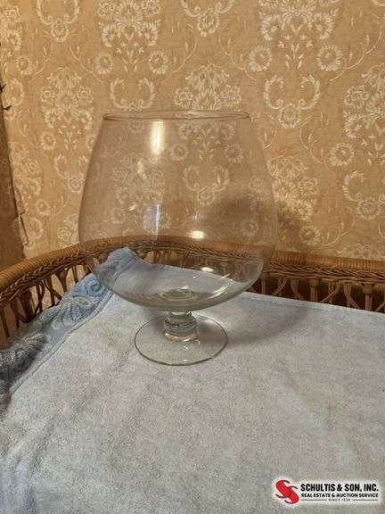 Big glass wine jar - giant martini glass - 2 hurricane vases - ￼ red vase ￼￼