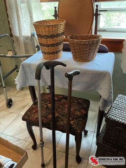 bamboo planter basket - wicker basket- canes￼
