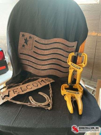 Barb wire art & quick-grip clamps