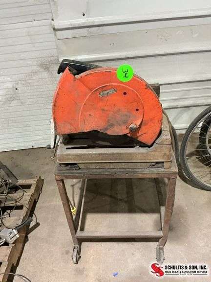 Makita cut off saw on bench works