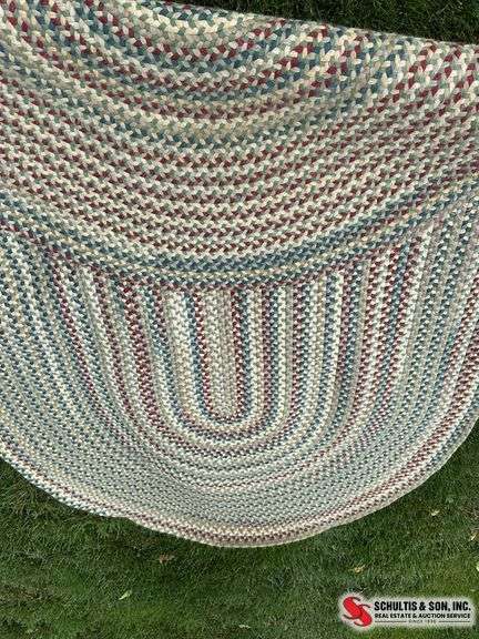 Braided oval rug