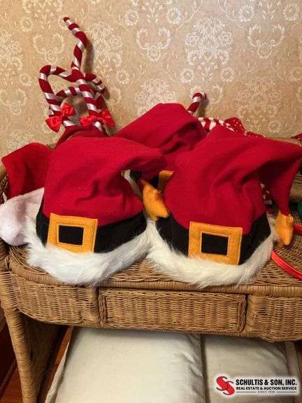 Santa hats- reindeer headbands-elf socks ￼